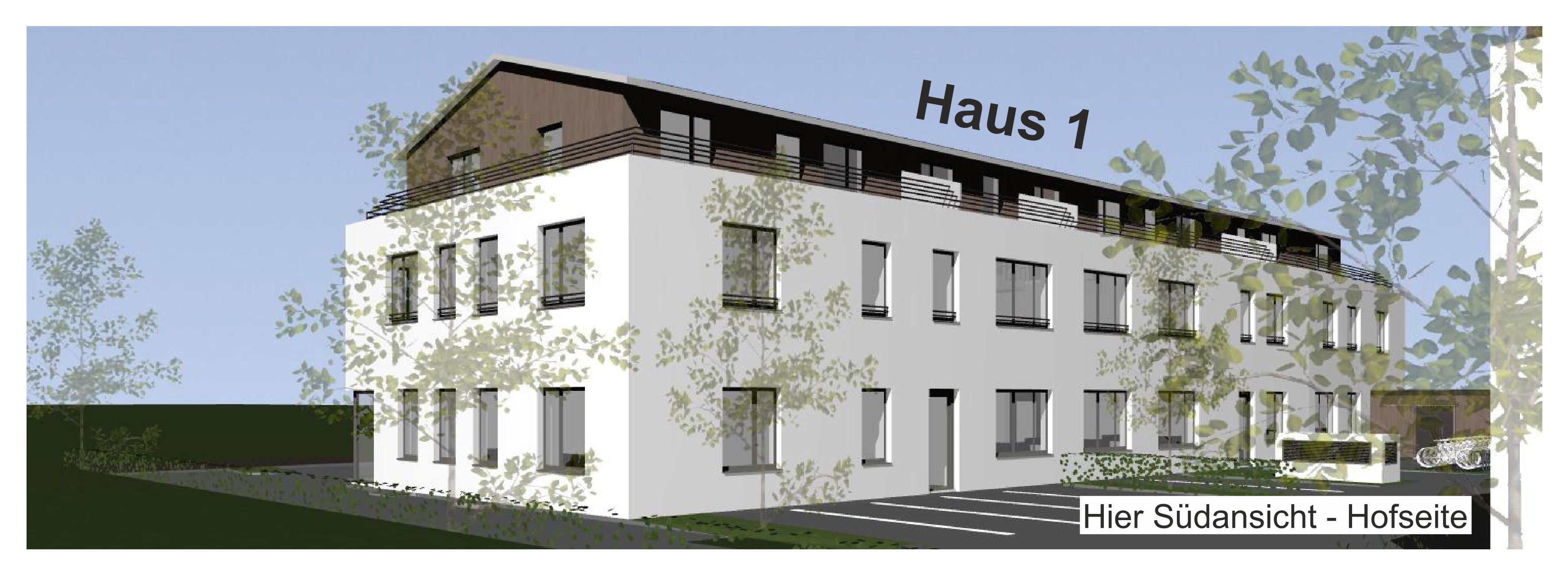 Südansicht - Hofansicht Haus 1